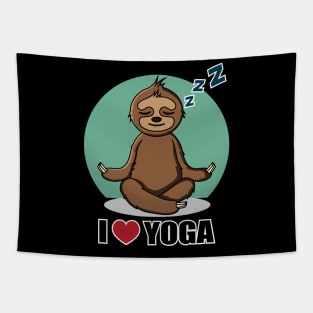 Funny Yoga Sloth Tapestry