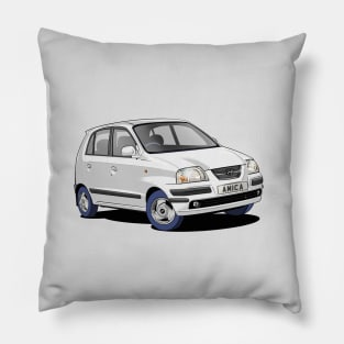 Hyundai Amica small car in white Pillow