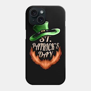 Green Hat And Red Beard Logo For St Patricks Day Phone Case