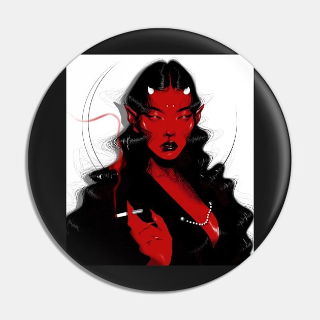 Red Lady Pin by MaliceGhoul