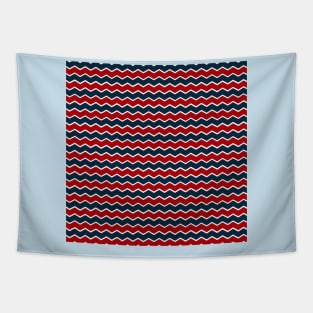 Red and Navy Blue Nautical Tapestry