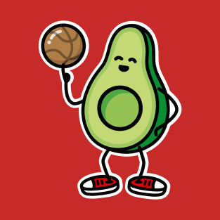 Funny avocado pit basketball basketball player T-Shirt