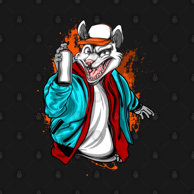 Racoon Bomber illustration by Mako Design 