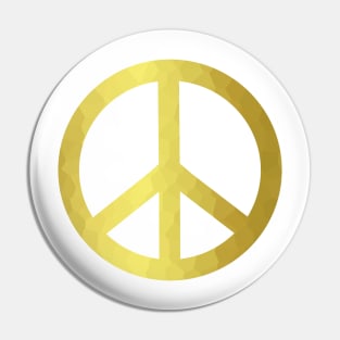 PEACE Sign Gold Pin