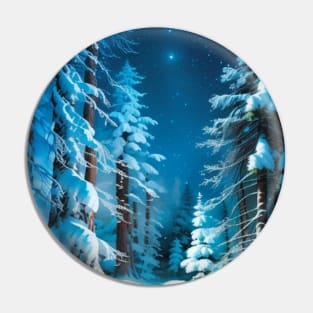 Starry Night in the Forests of Icewind Dale DND Classic Pin