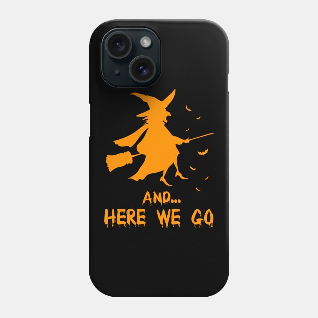 Witch On A Dark Desert Highways Halloween Witch Crafty Phone Case by Pannolinno