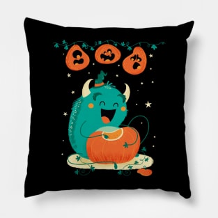 happy Halloween monster Pillow
