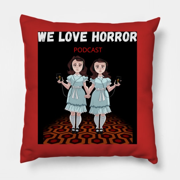 The Grady Twins Alternate Design Pillow by We Love Horror Podcast