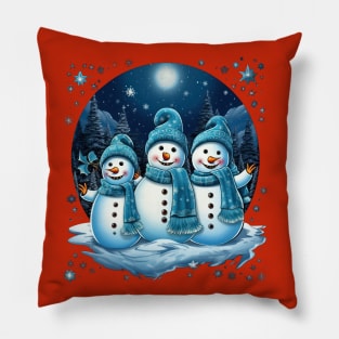 Christmas Snowmen Pillow