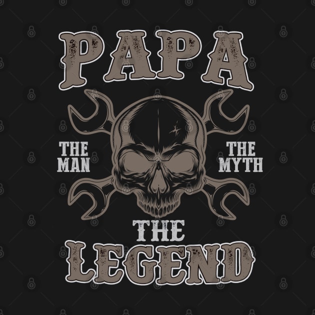 Papa The Man The Myth The Legend - Fathers Day Mens by NiceTeeBroo