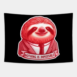 Nothing Is Impossible Sloth Tapestry