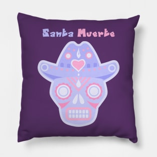 Santa Muerte / violet Pillow