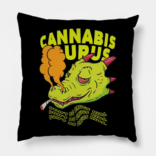 Marijuana Cannabissaurus Pillow by A -not so store- Store