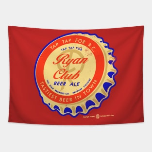 Vintage Ryan Club Ale Bottlecap Distressed Tapestry