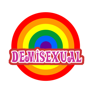 Demisexual LGBT Pride Rainbow Flag Roundel. T-Shirt