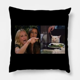 Woman Yelling at a Cat Meme Pillow