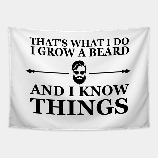 funny beardman quote Tapestry by omitay