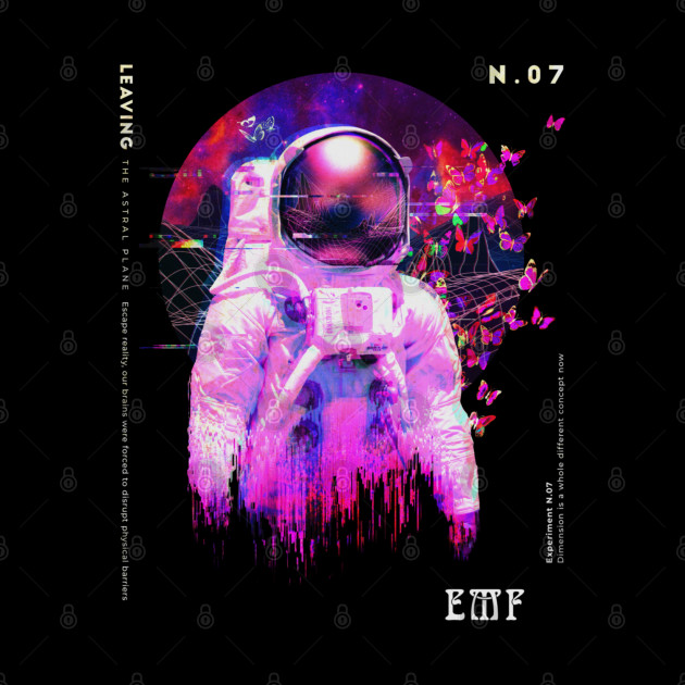 Astronaut Space Glitch Vaporwave Synthwave Aesthetic - Astronaut - Phone Case