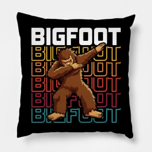 Bigfoot Dabbing Vintage Pillow