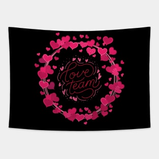 Valentine's Day Heart Wreath Love Team Tapestry