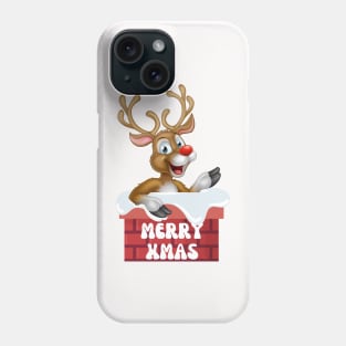 Rudolph on the chimney Phone Case