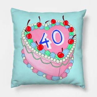 40th Birthday cake Pillow