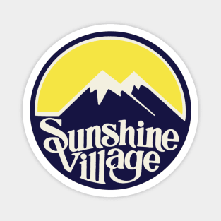 Sunshine Village Banff Vintage Skiing Magnet