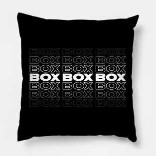 Box Box Box F1 Faded Text Design Pillow