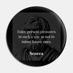 Seneca's Advice: Balancing Present Joy with Future Well-being Pin