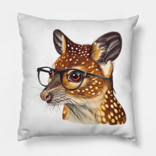 Spotty Genius: The Quoll with Specs Appeal! Pillow