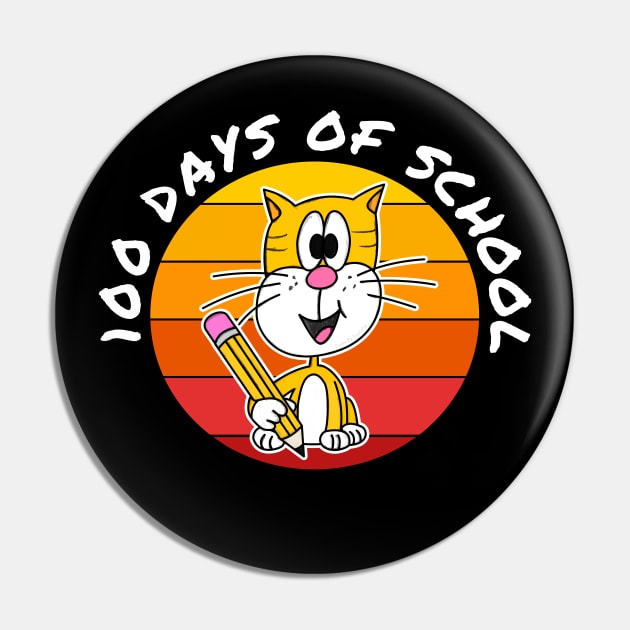 100 Days Of School Cat Kindergarten Teacher 2023 Pin by doodlerob