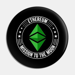 Vintage ETH Ethereum Coin To The Moon Crypto Token Cryptocurrency Wallet Birthday Gift For Men Women Kids Pin