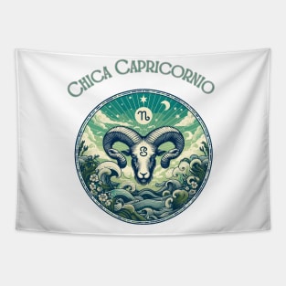 "Capricorn Spanish Cosmic Elegance"- Zodiac Horoscope Star Signs Tapestry