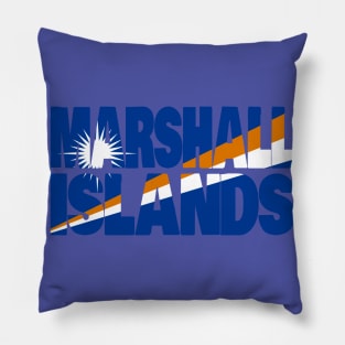 Marshall Islands flag stencil Pillow