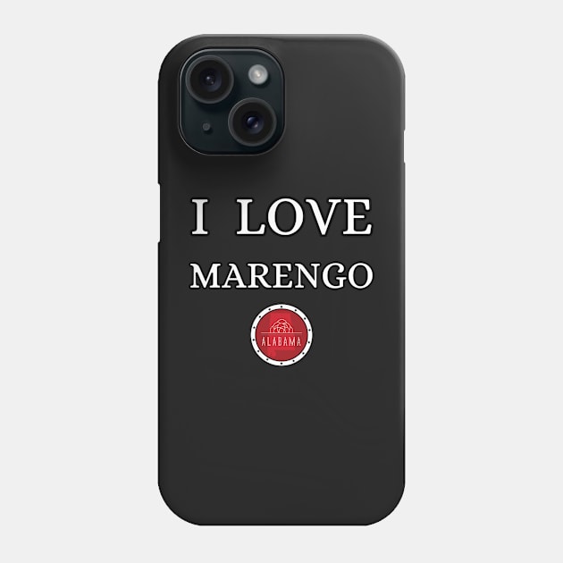 I LOVE MARENGO | Alabam county United state of america Phone Case by euror-design