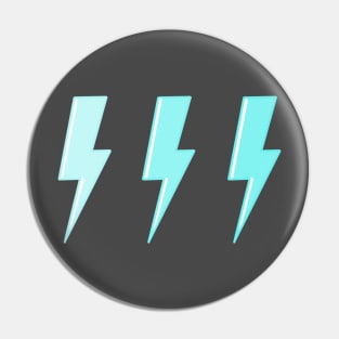 Blue Lightning bolts Pin