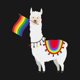 LGBT Flag Llama Gay Lesbian T-Shirt