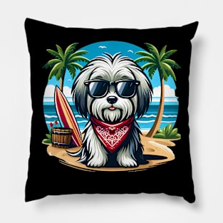 Funny Havanese with Sunglasses Pillow