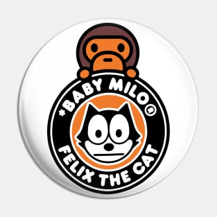 Baby milo the cat art retro Pin