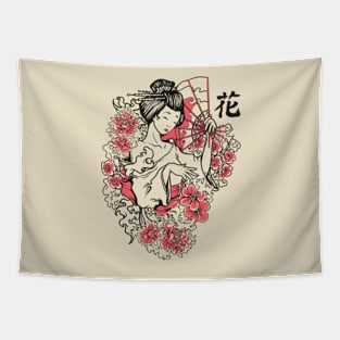 Geisha in kimono Tapestry