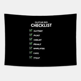 Guitar Rig Checklist Dark Theme Tapestry