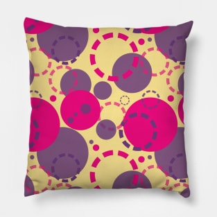 Pink and Purple Circle Seamless Pattern 045#001 Pillow