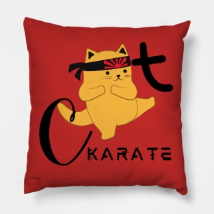 Cute KARATE Cat Pillow