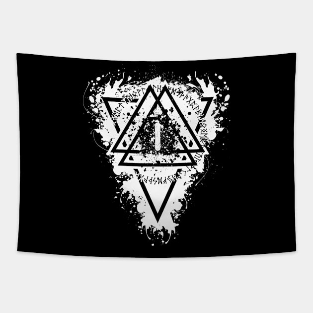 Isa rune Tapestry by opooqodesign