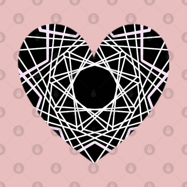 The heart graphic contains numerous angled lines. by zinfulljourney