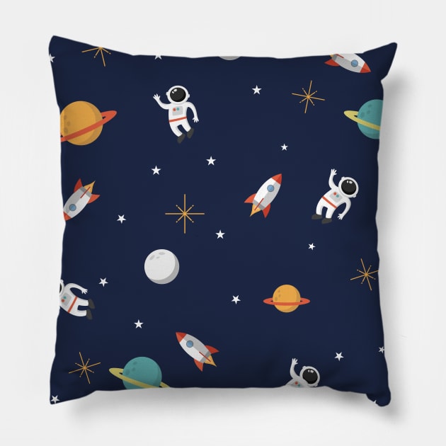 Space Pattern Pillow by burropatterns