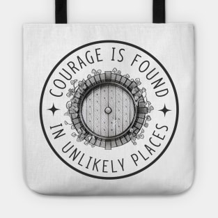 Courage is Found in Unlikely Places II - White - Fantasy Tote