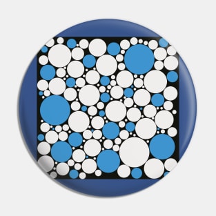 white and blue pop art polka dot pattern Pin