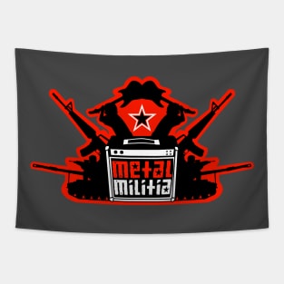 Metal Militia Logo Tapestry