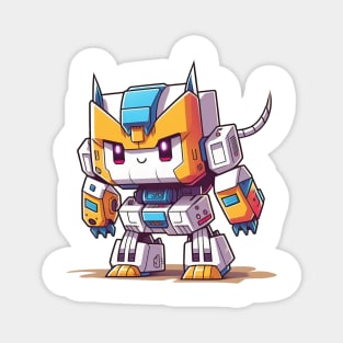 Cute colorful kawaii robot mech Magnet